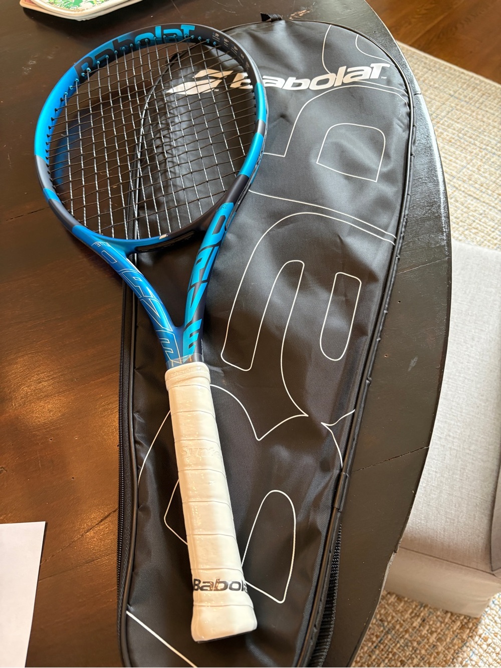 NWT. BAbolat pure drive light Blue Tennis Racket